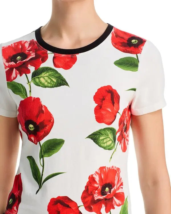 Alice + Olivia Onie Baby Ringer Tee Summer Poppy