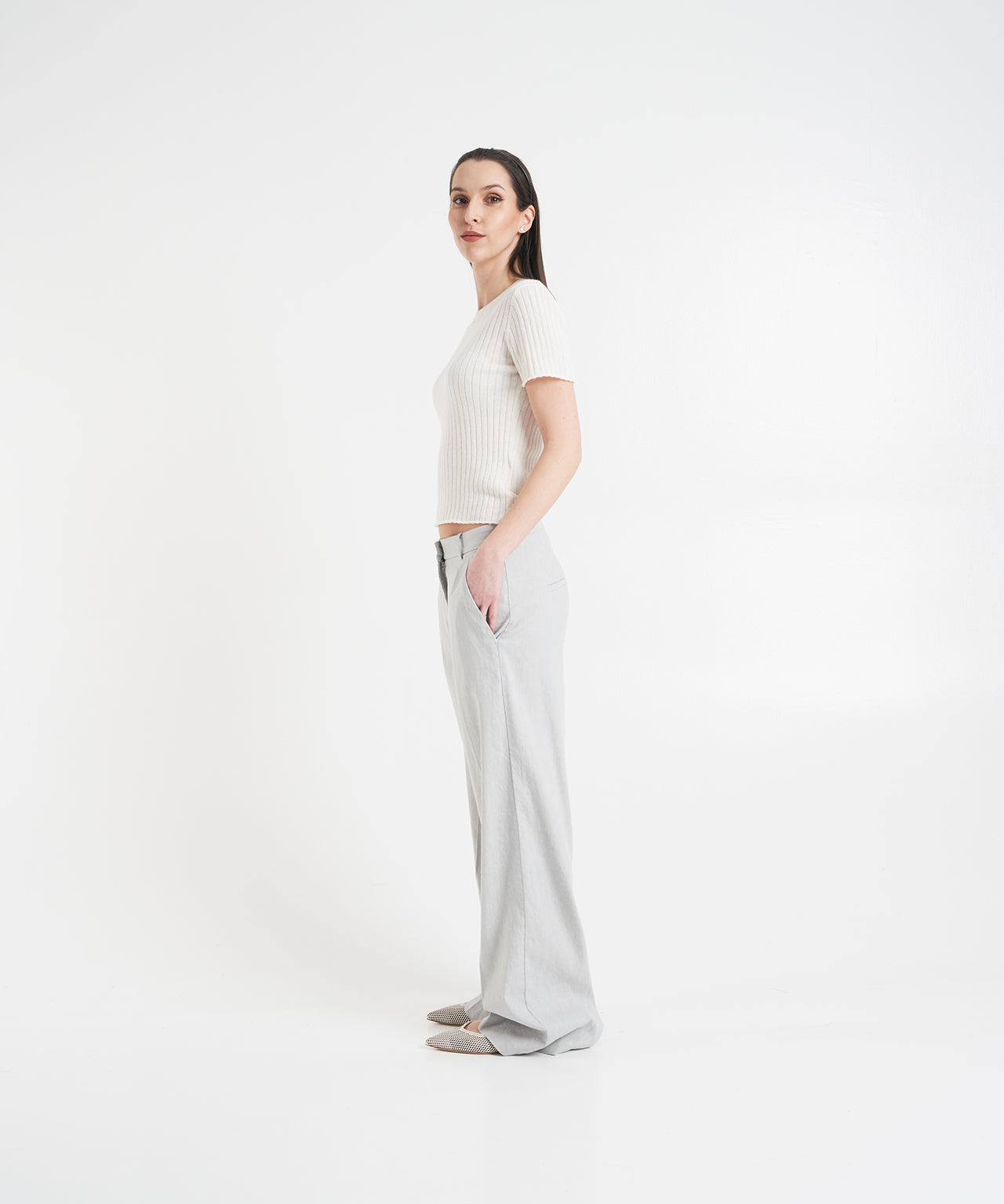 Mira Pant Gris Doux