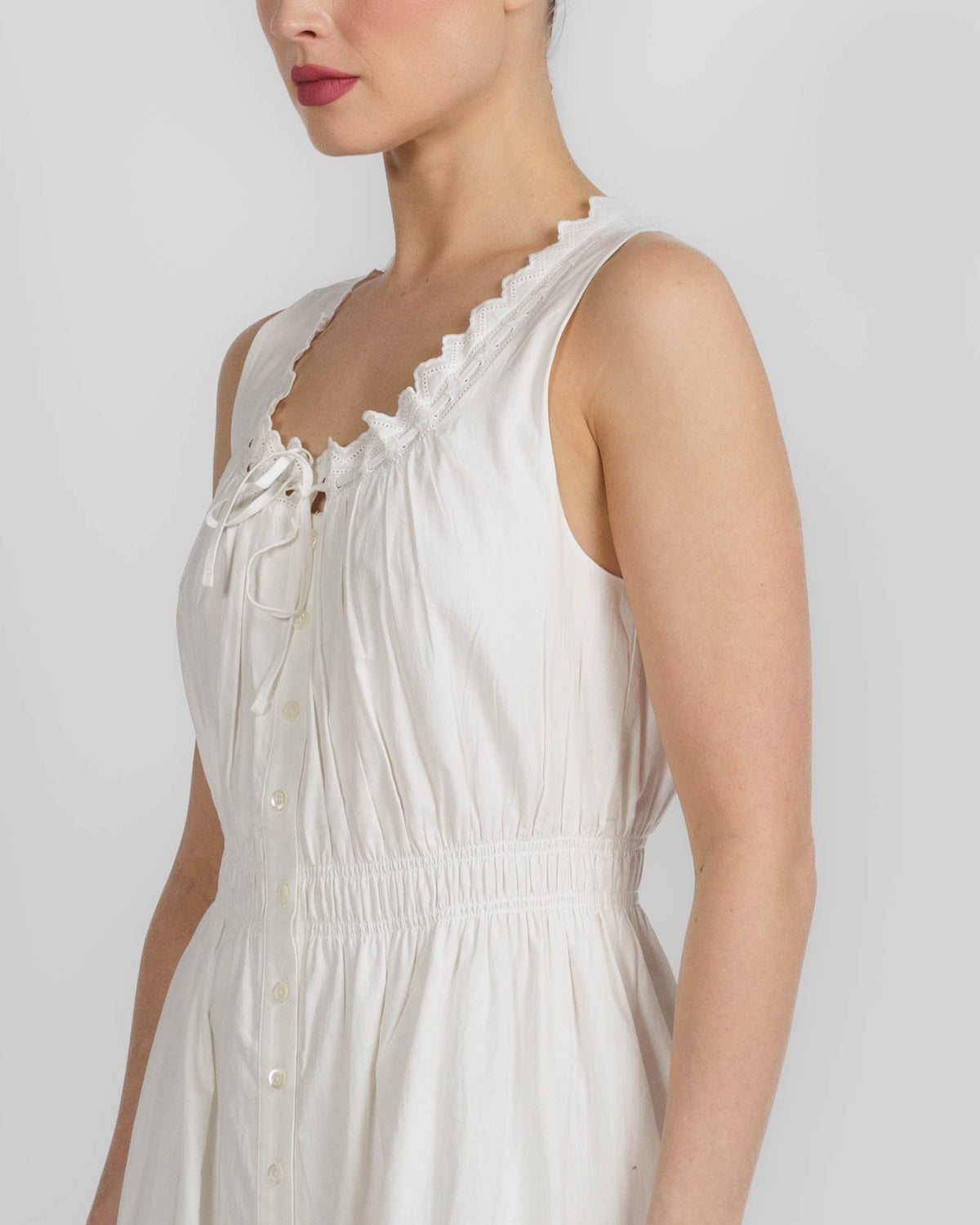Frame The Serene Midi Dress White