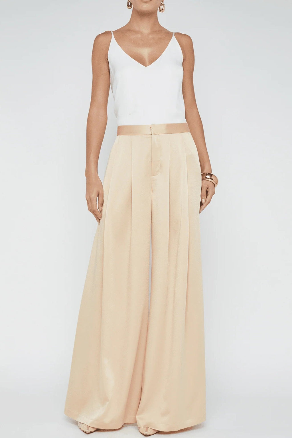 L'Agence Aubrie Mid-Rise Wide-Leg Pants