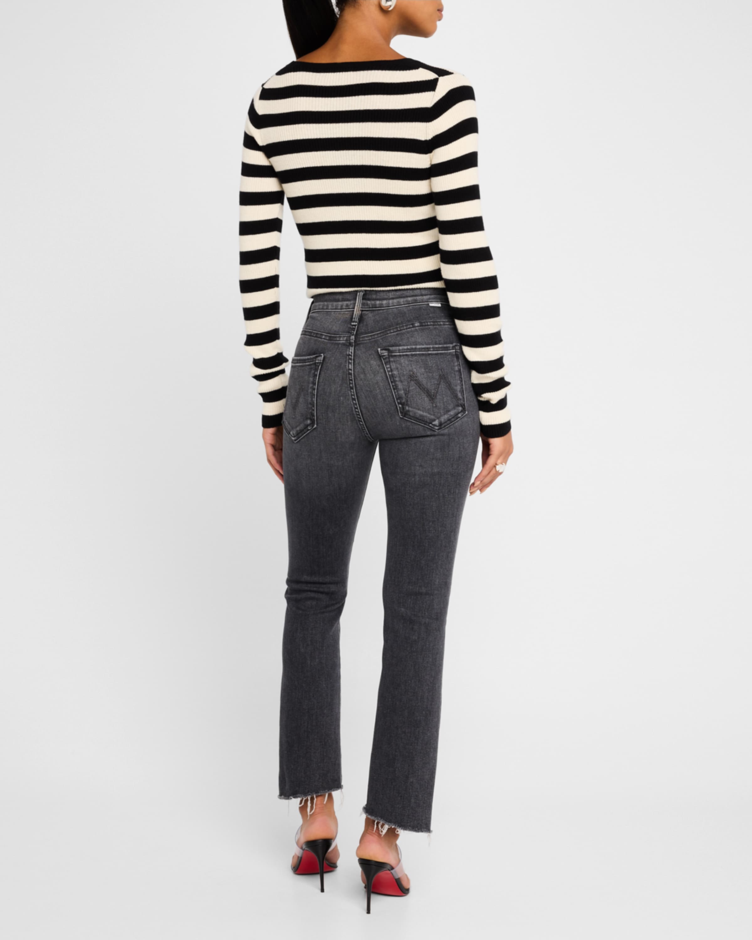 Jeans Mère Insider Crop Effilochés