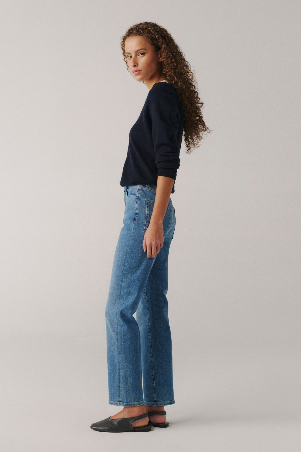 WARP+WEFT ASE STRETCH COUPE DROITE TAILLE HAUTE