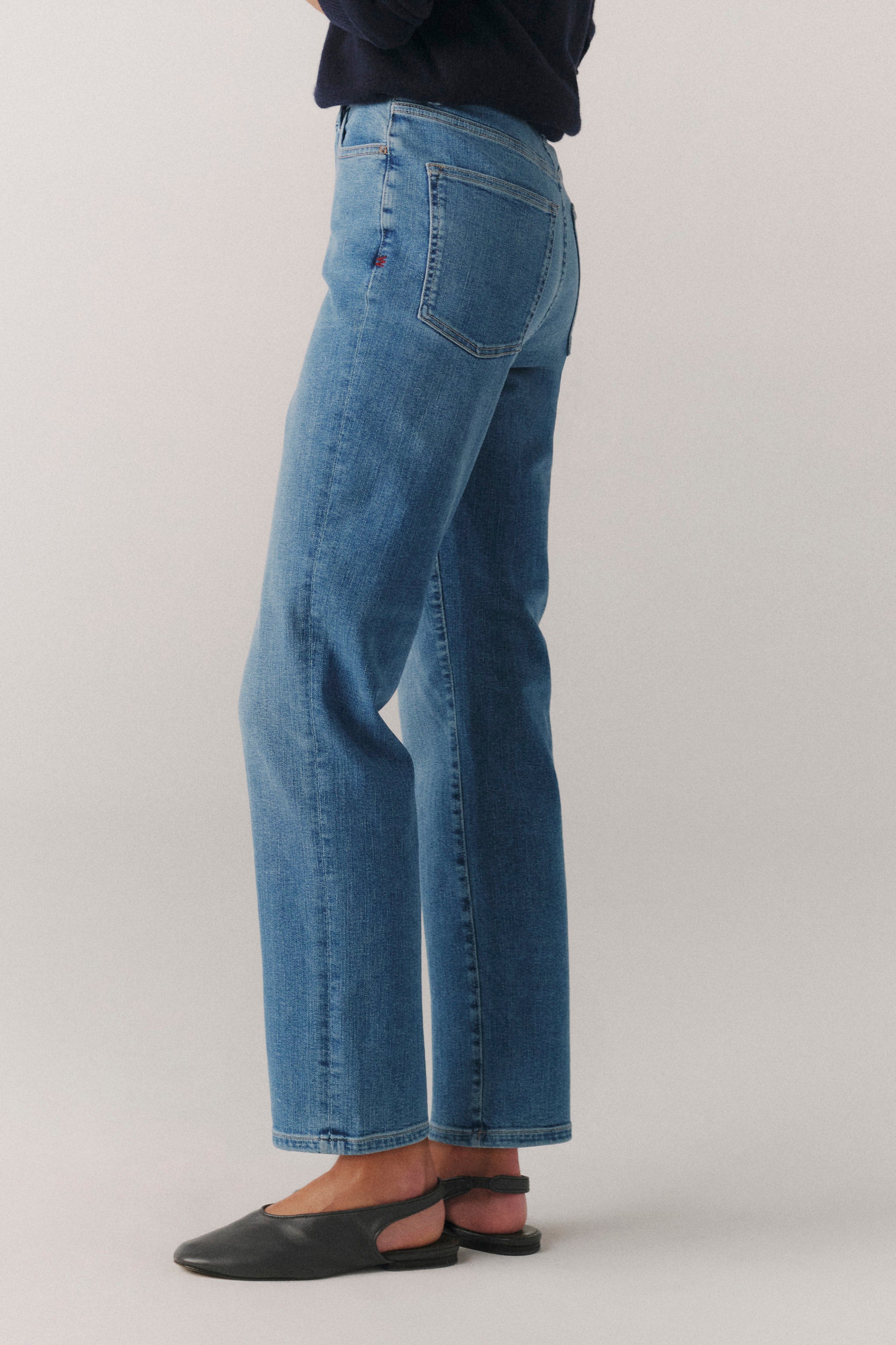 WARP+WEFT ASE STRETCH COUPE DROITE TAILLE HAUTE