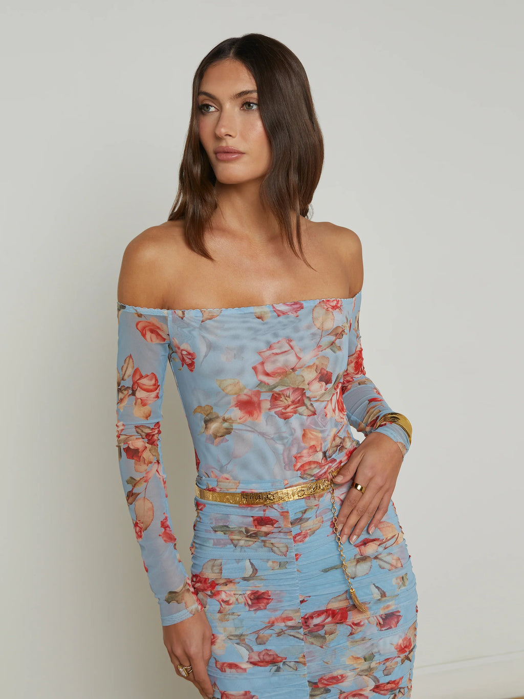 L'Agence Peonie Off-The-Shoulder Bodysuit