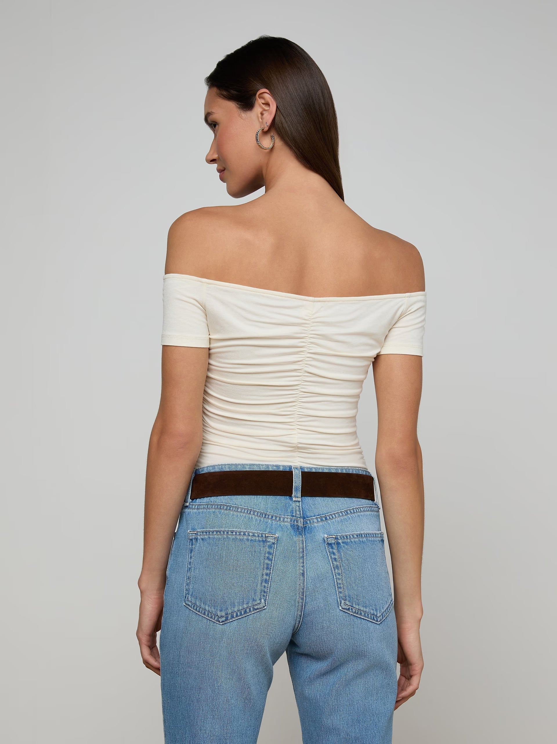 L'Agence Baliegh Ruched Bodysuit