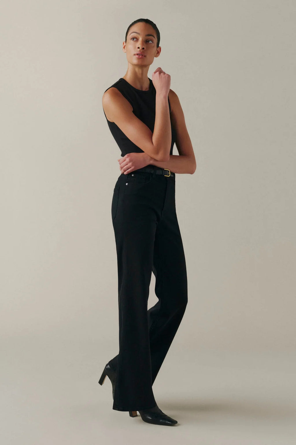 Warp+Weft The Californian - Slim Wide Leg Jeans