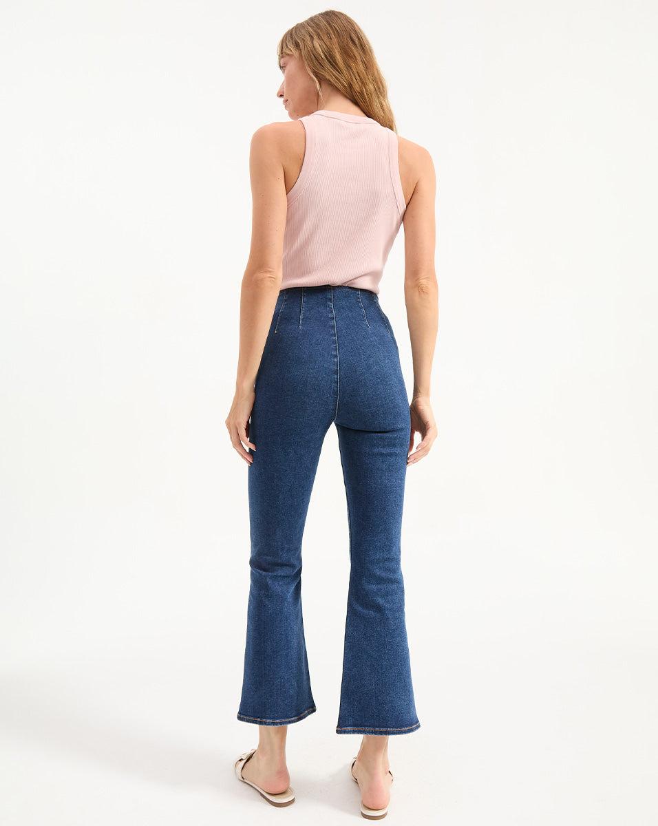 Jean Veronica Beard Carson Off-Duty à taille haute et jambes évasées