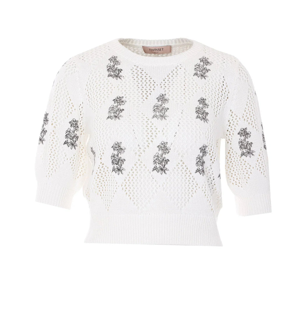 Twinset Embroidered Detailed Knitted Top