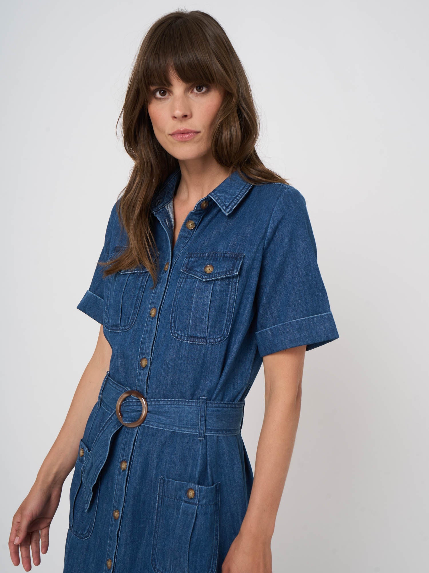 Repeat Midi Denim Dress