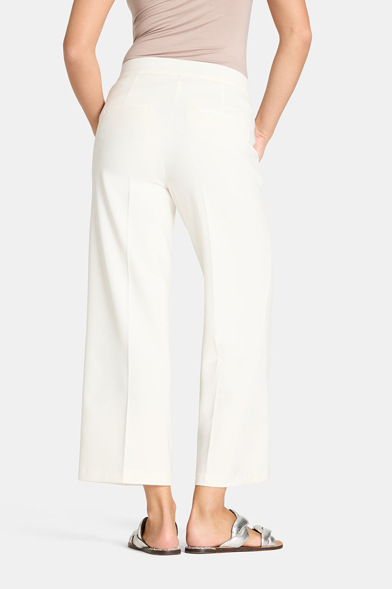 Cambio Cameron Wide-Fit Cropped Trousers Off white