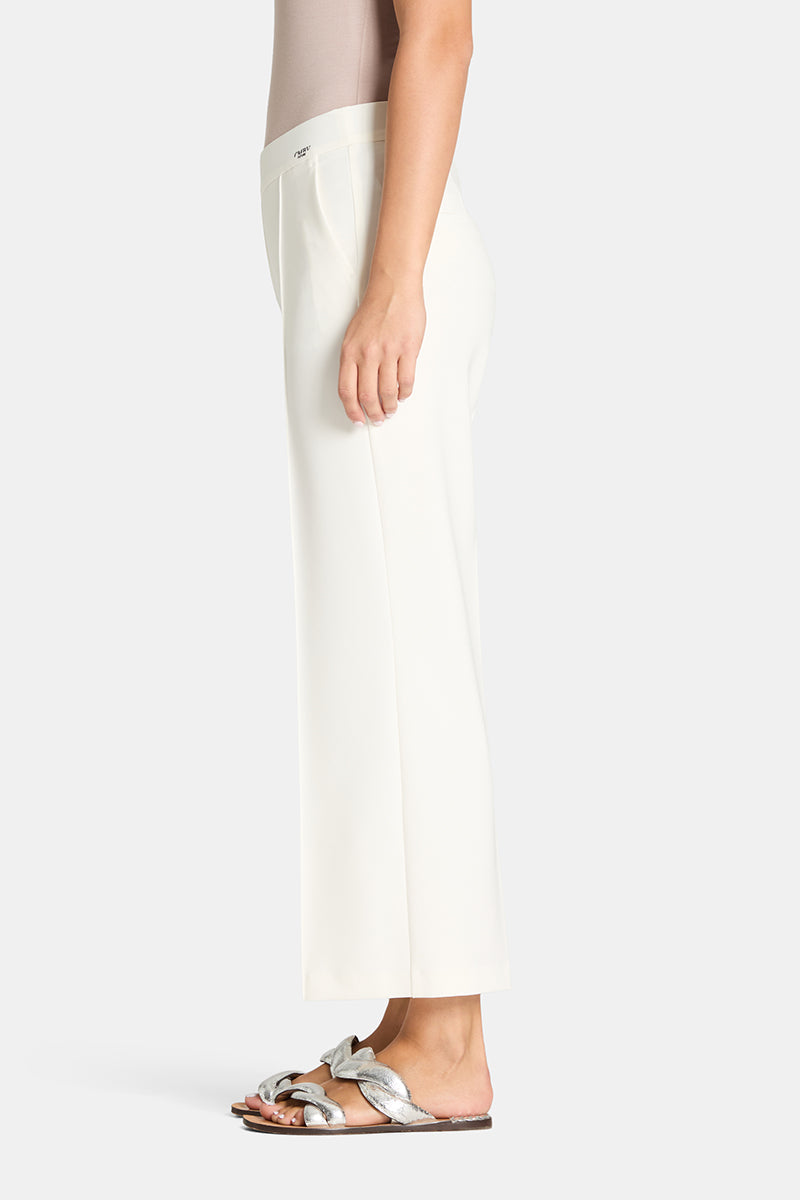 Cambio Cameron Wide-Fit Cropped Trousers Off white