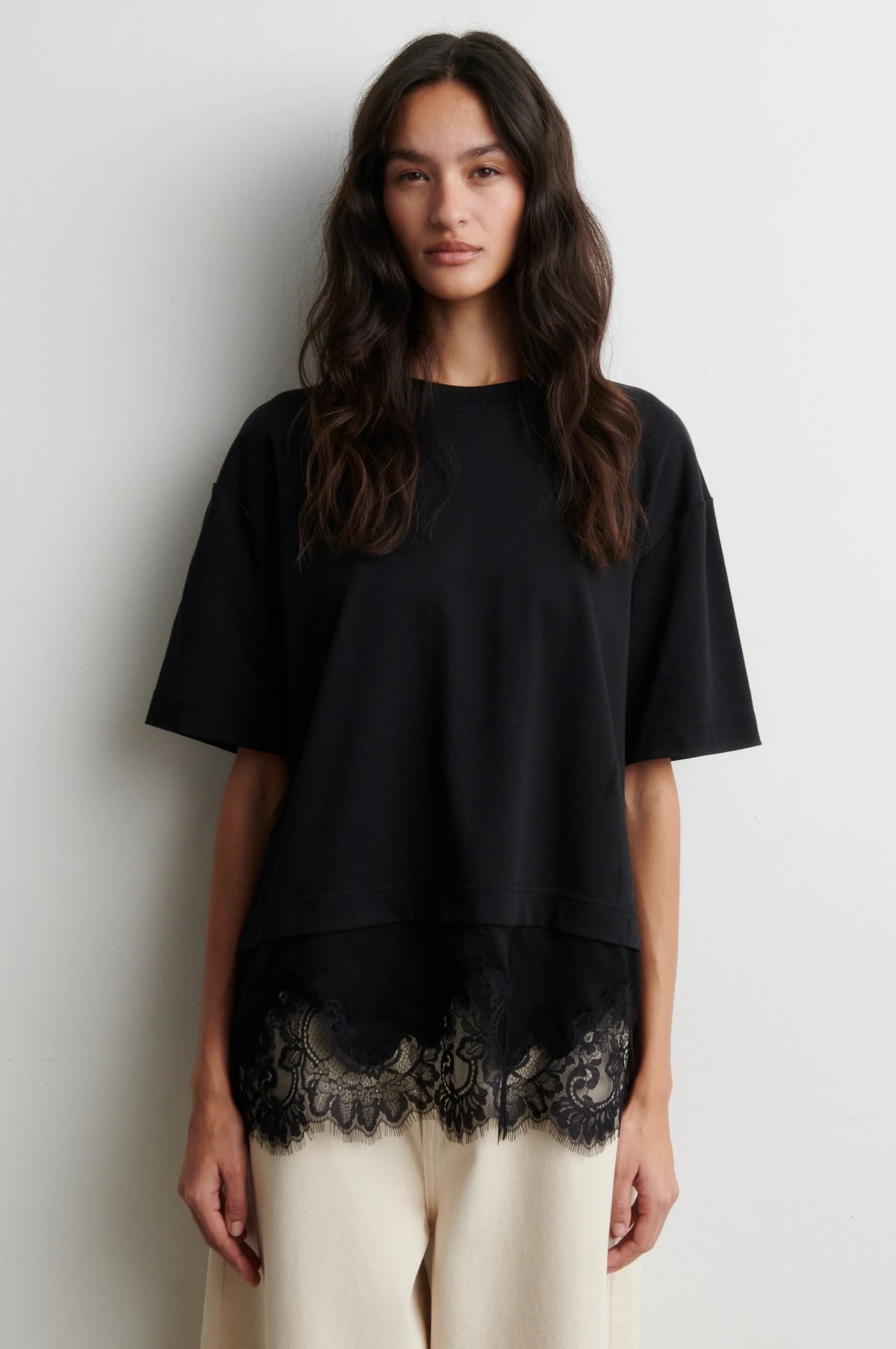Second Female Vaccara Lace Tee - Black
