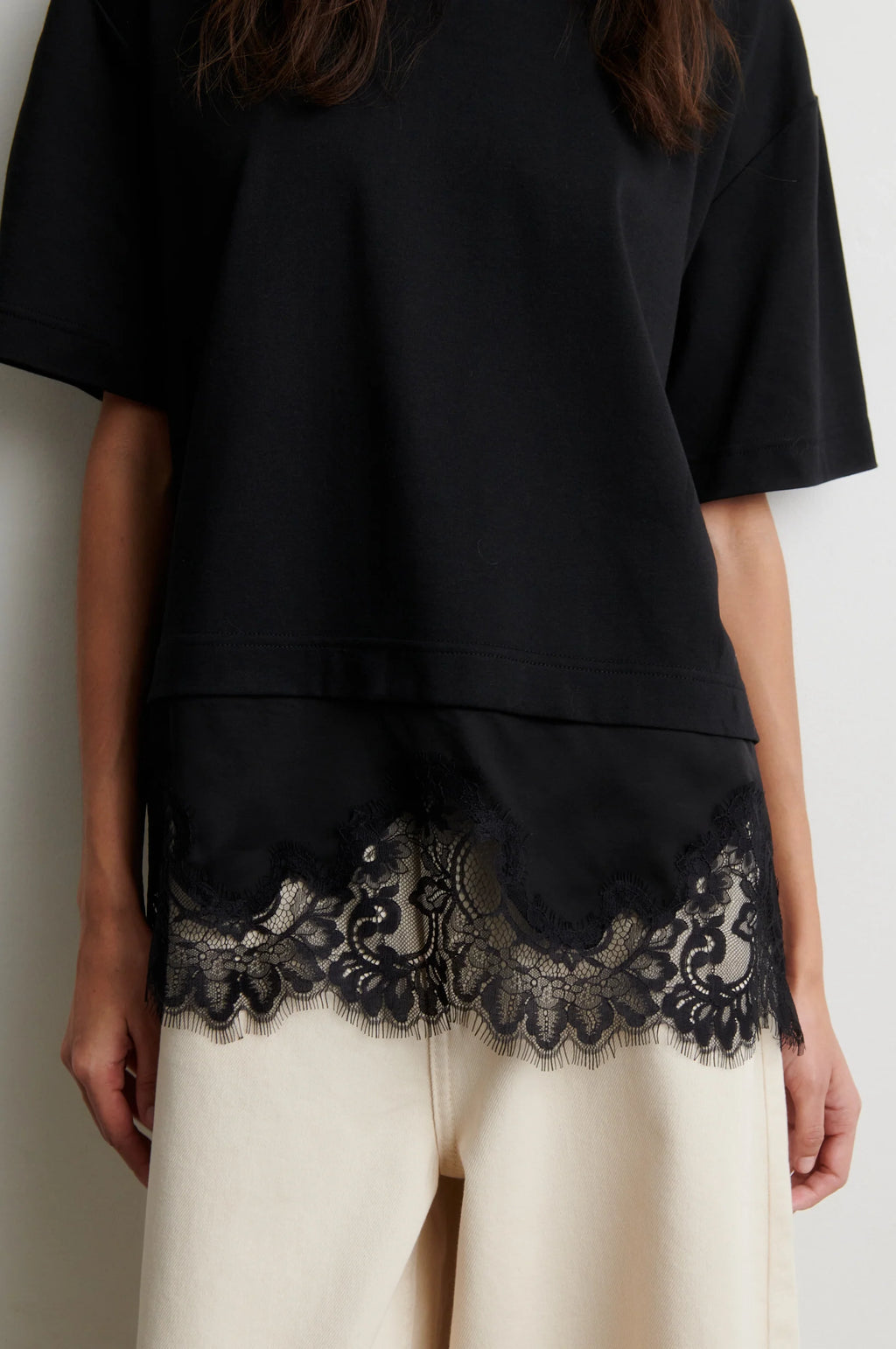Second Female Vaccara Lace Tee - Black