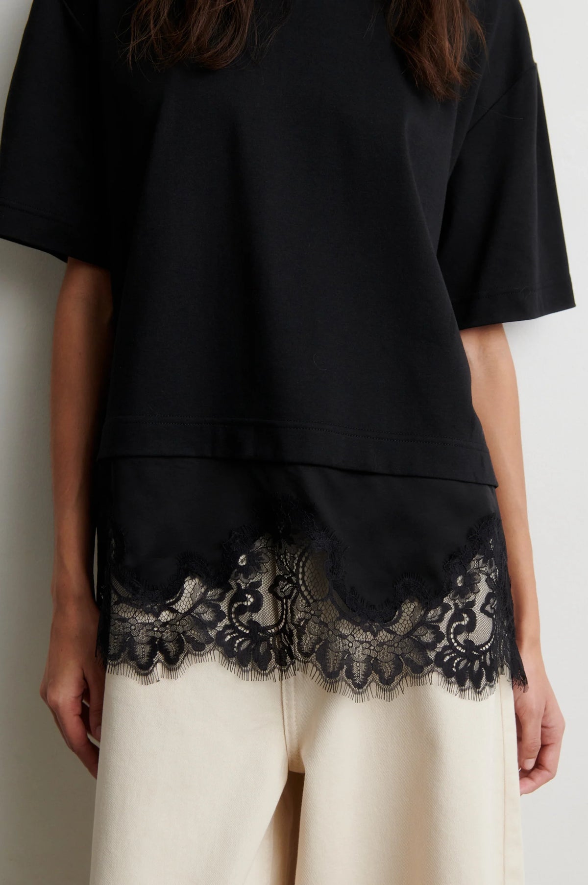 Second Female Vaccara Lace Tee - Black