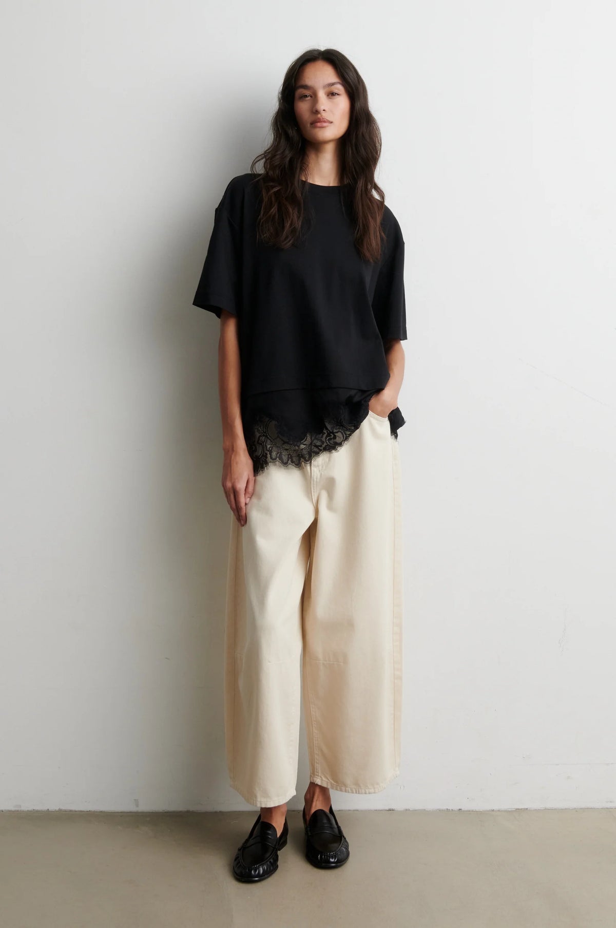 Second Female Vaccara Lace Tee - Black