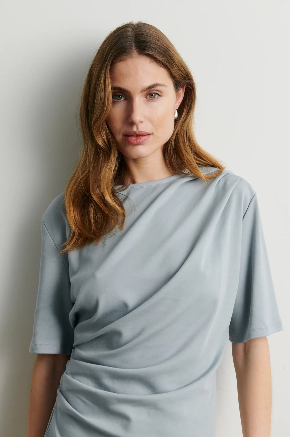 Missouri Drape Tee-QUARRY
