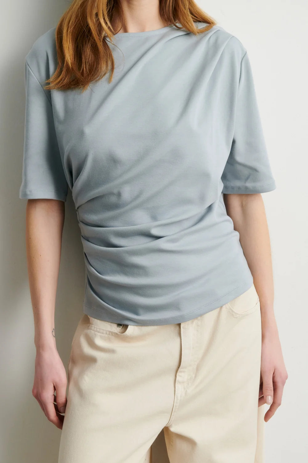 Missouri Drape Tee-QUARRY