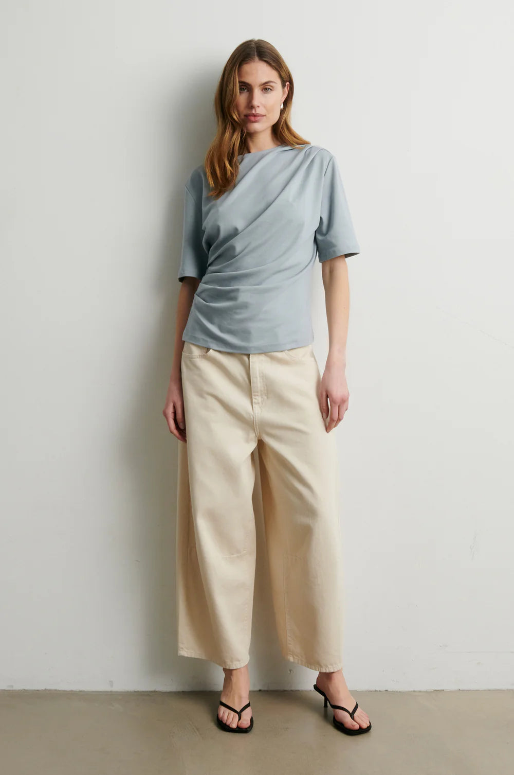 Missouri Drape Tee-QUARRY