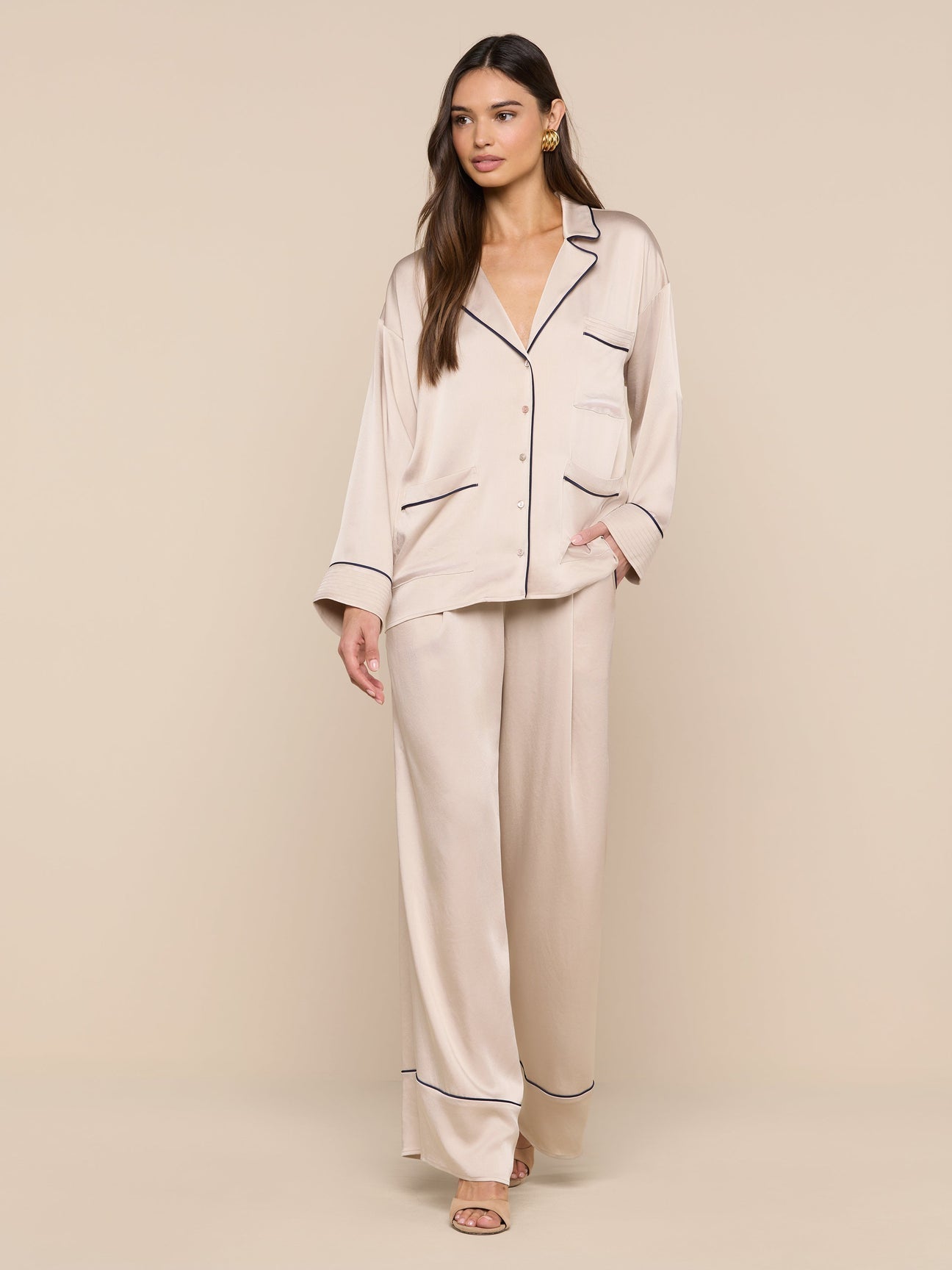 L’agence Mara Lapel Relaxed Blouse