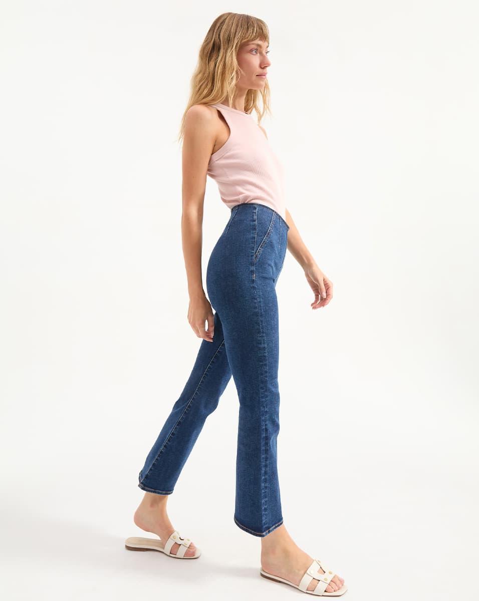 Jean Veronica Beard Carson Off-Duty à taille haute et jambes évasées