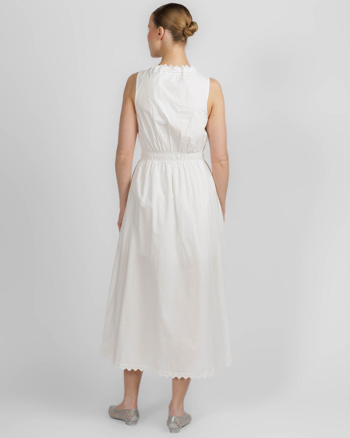Frame The Serene Midi Dress White