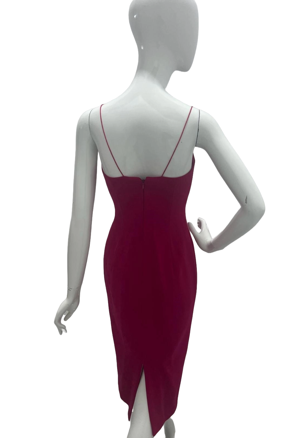 Robe de cocktail à fines bretelles et col en V Lucian Matis