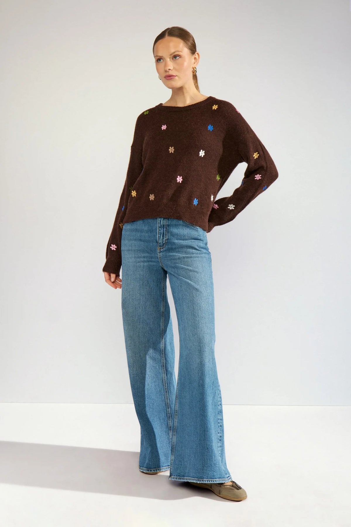 Numph Nuflorie Pullover - Black Coffee