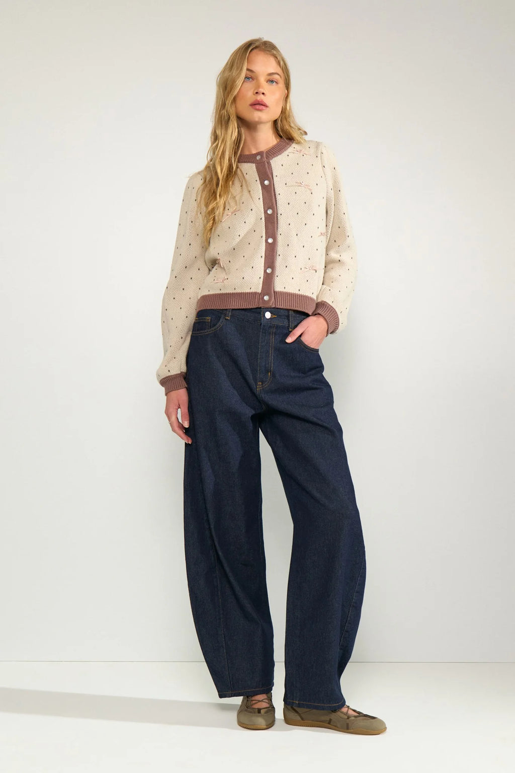 Numph Nuamsterdam HR Barrel Jeans - Dark Blue Denim