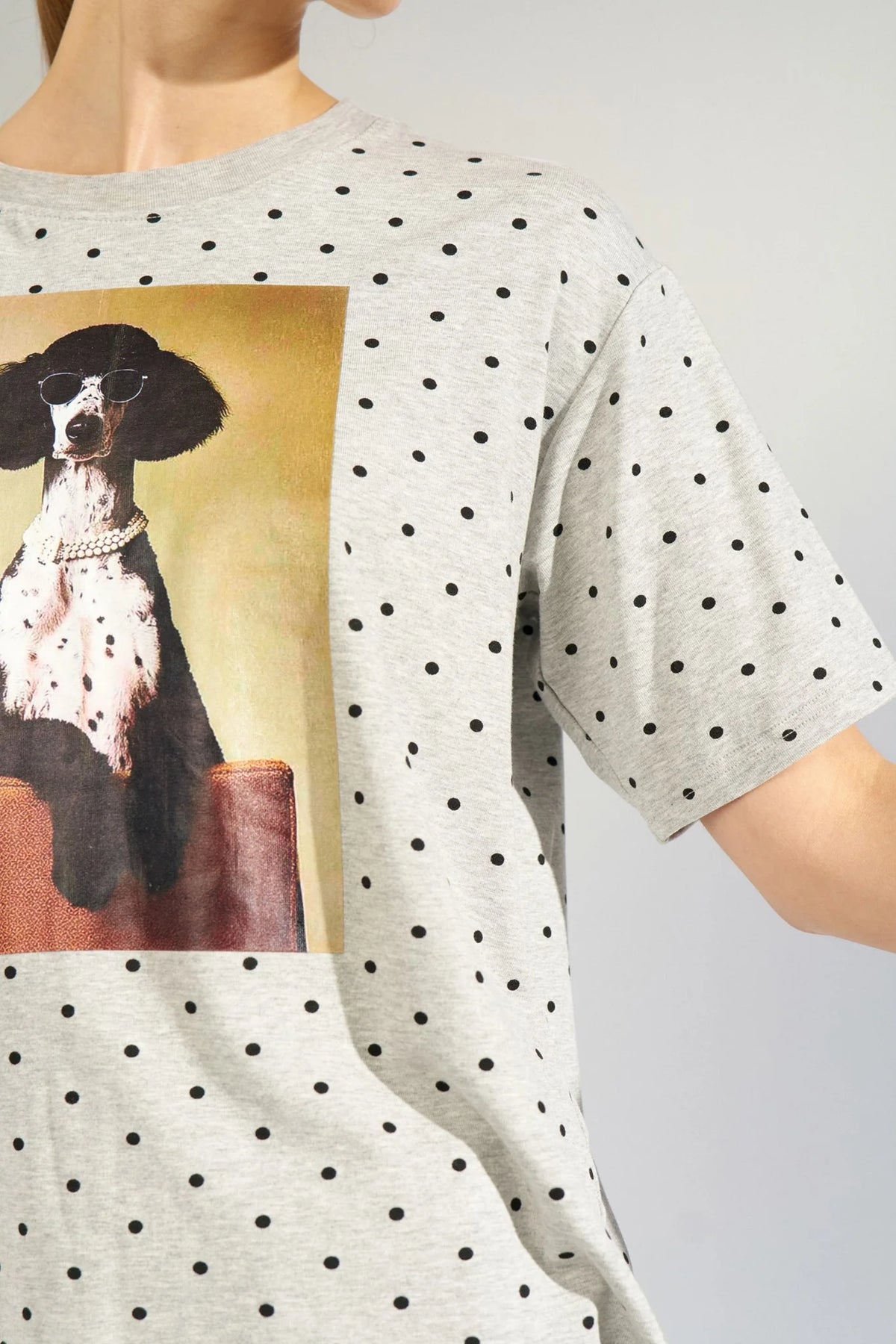 Numph Nurossa Oversize T-Shirt - Light Grey Mel