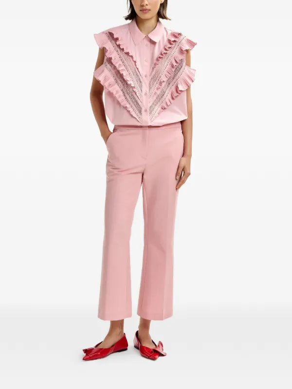 Essentiel Antwerp Jeendarlene Only Frills Shirt Seashell Pink
