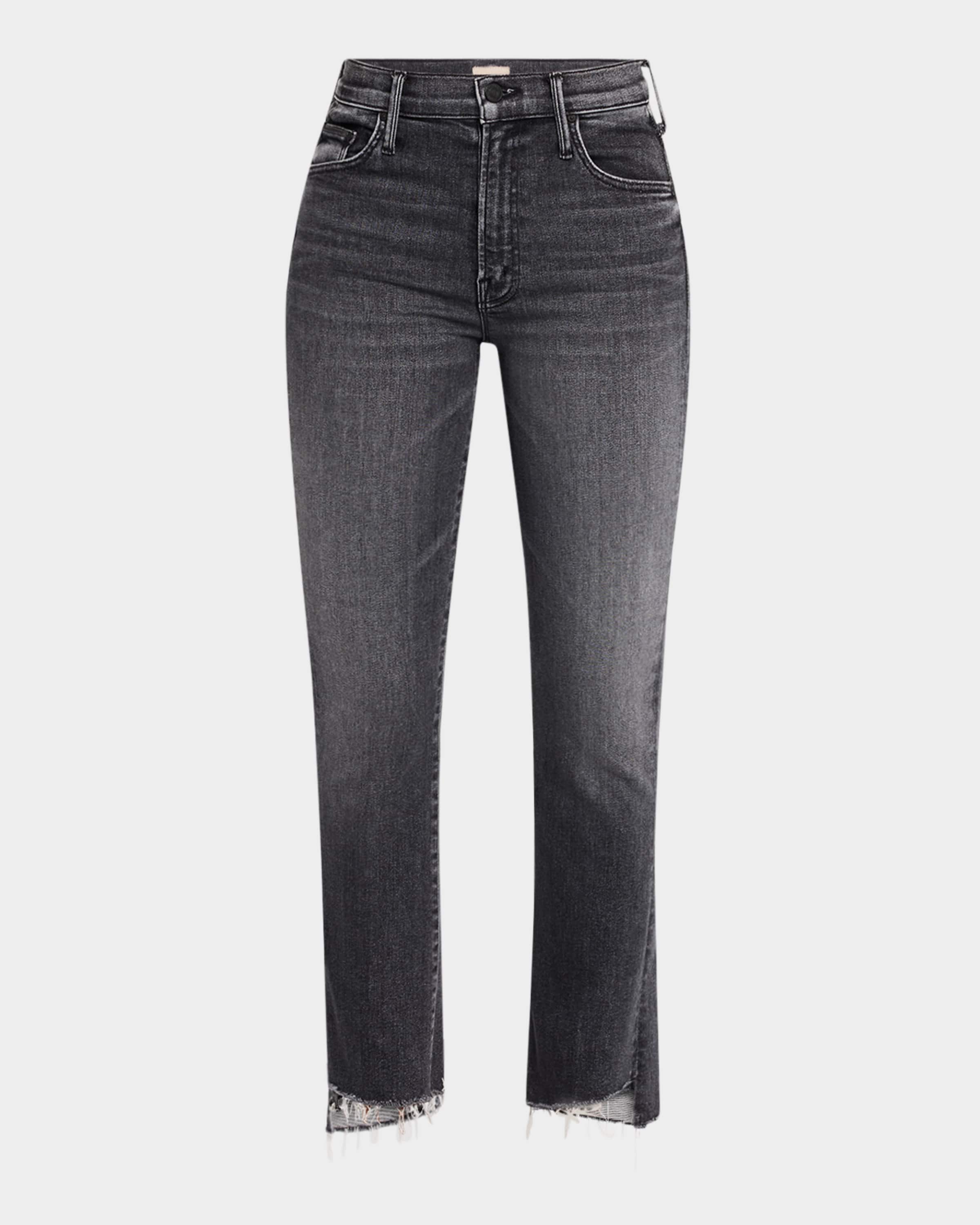 Jeans Mère Insider Crop Effilochés