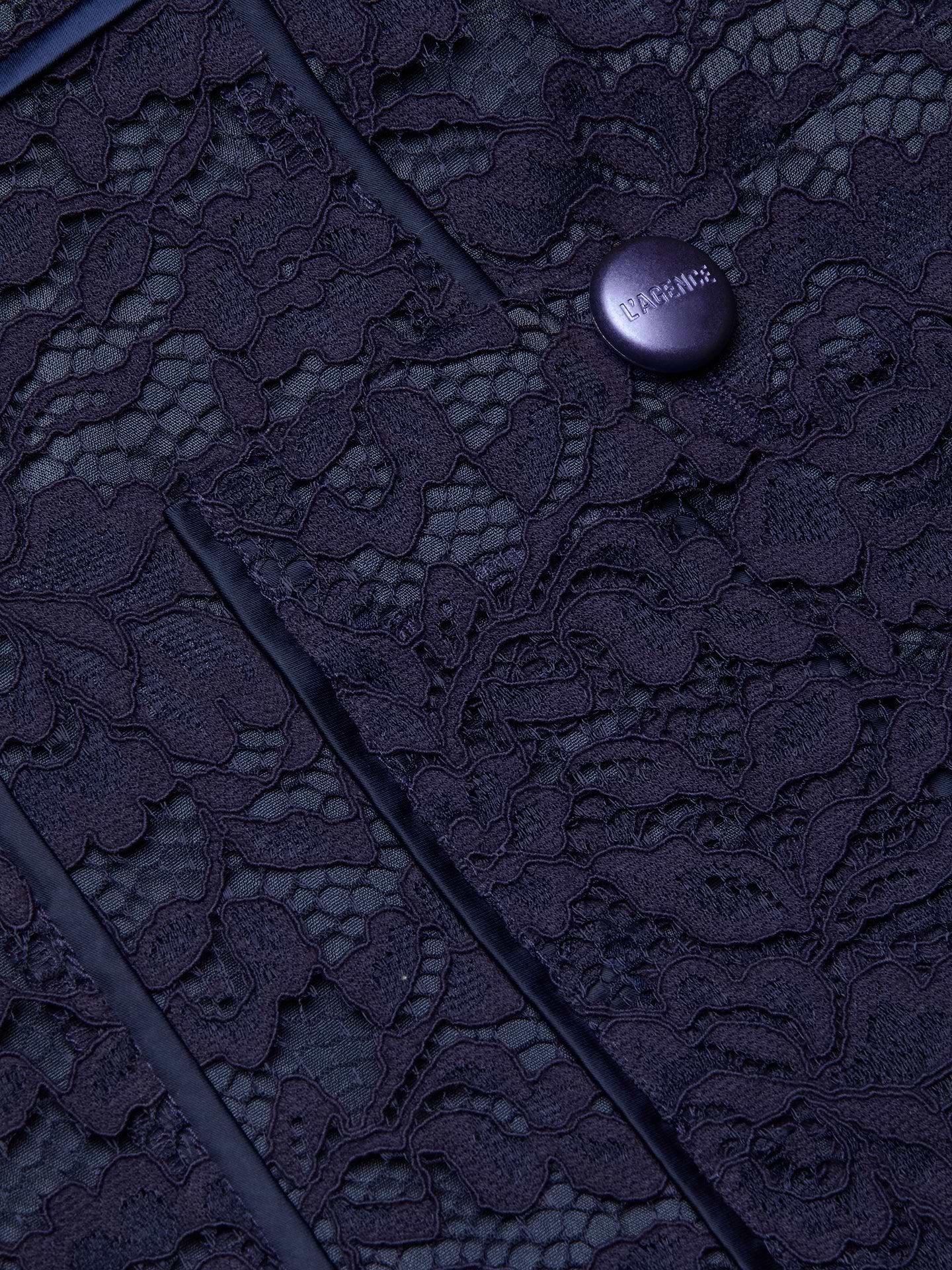 L'Agence Riven Lace Aline Mini Skirt Midnight