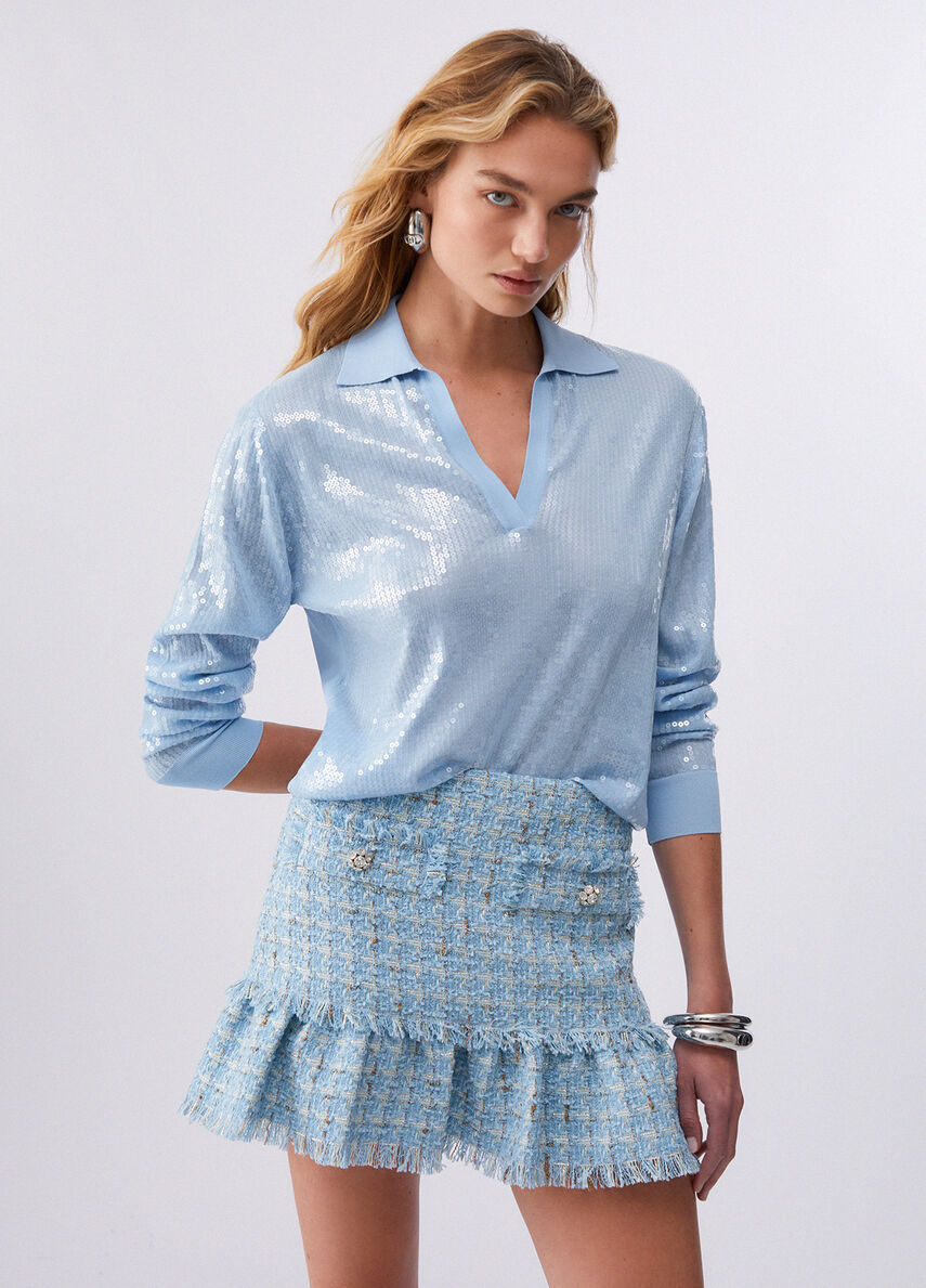 Liu Jo - Blue Sequin Top