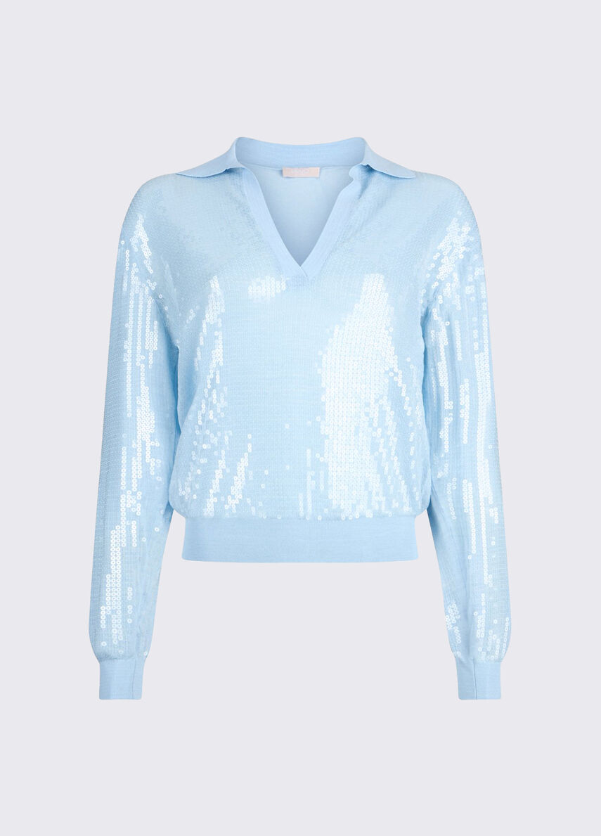 Liu Jo - Blue Sequin Top