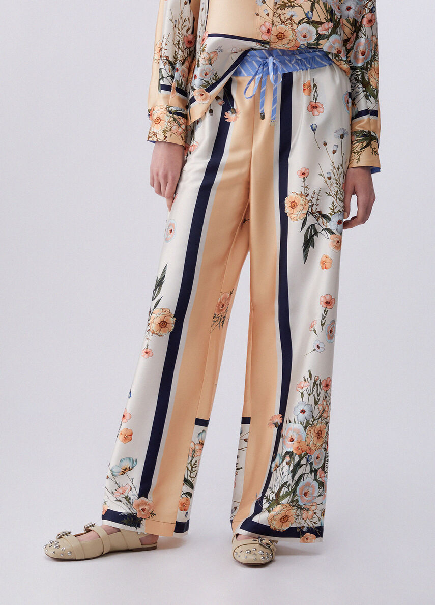 Pantalon en twill Liu Jo Blossom