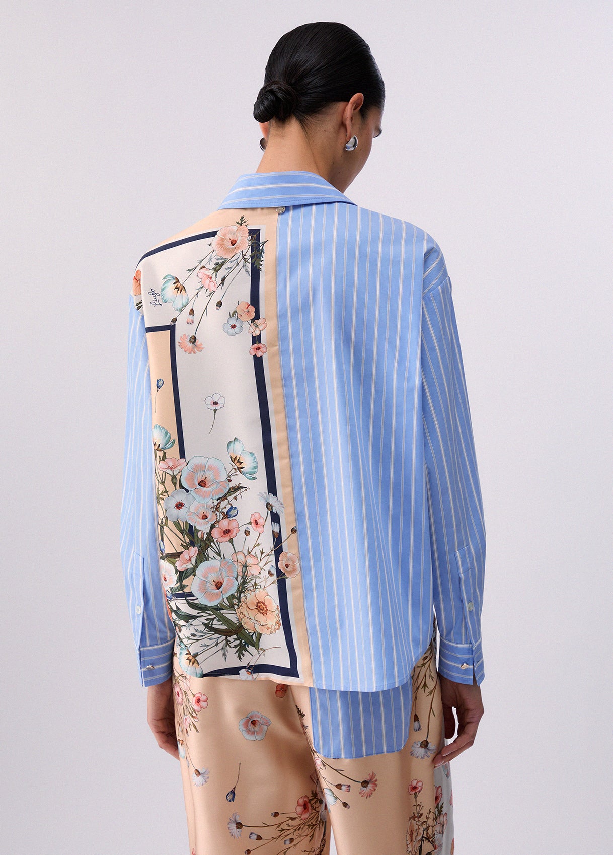Liu Jo Twill and Poplin Shirt - Blossom
