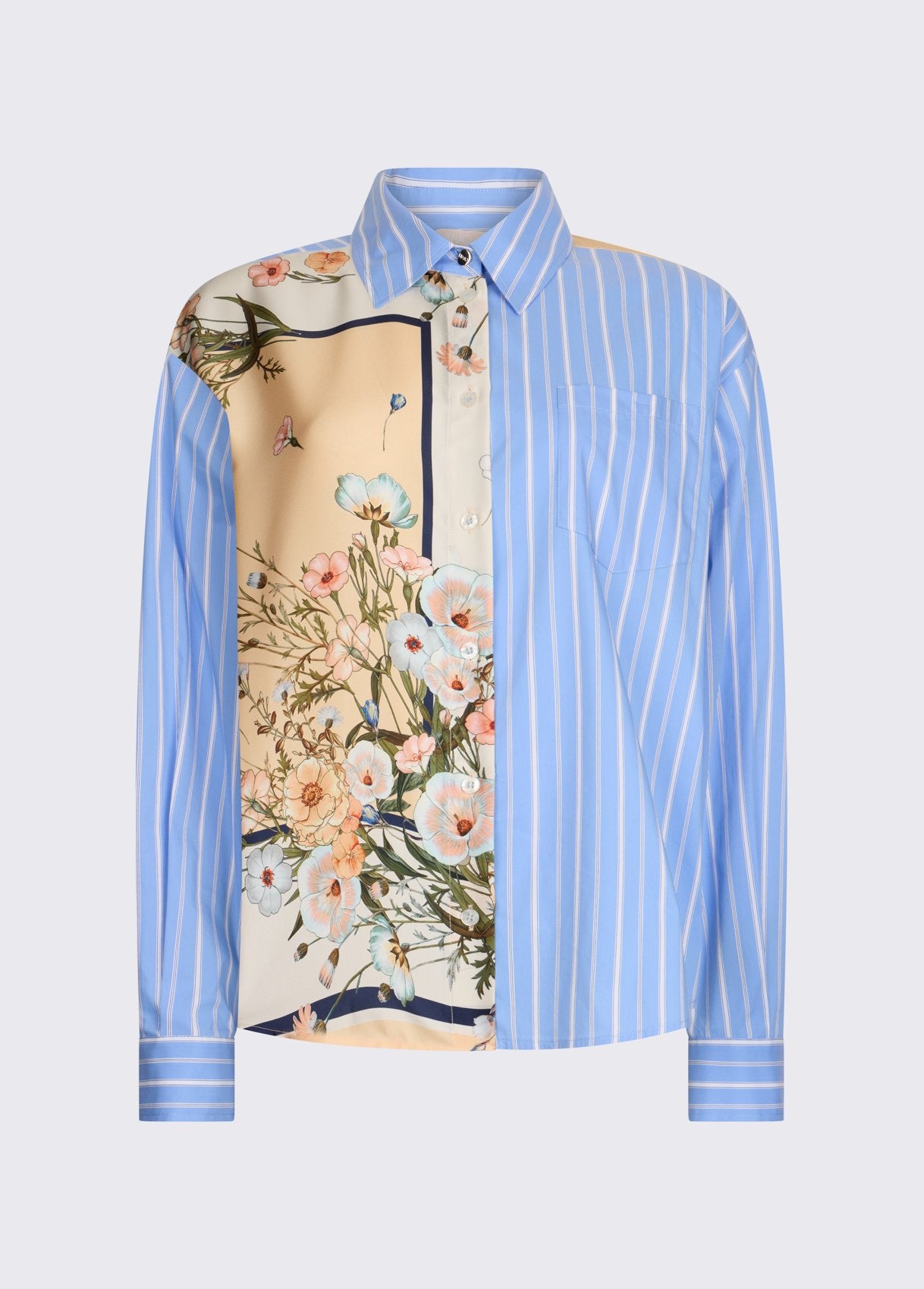 Liu Jo Twill and Poplin Shirt - Blossom