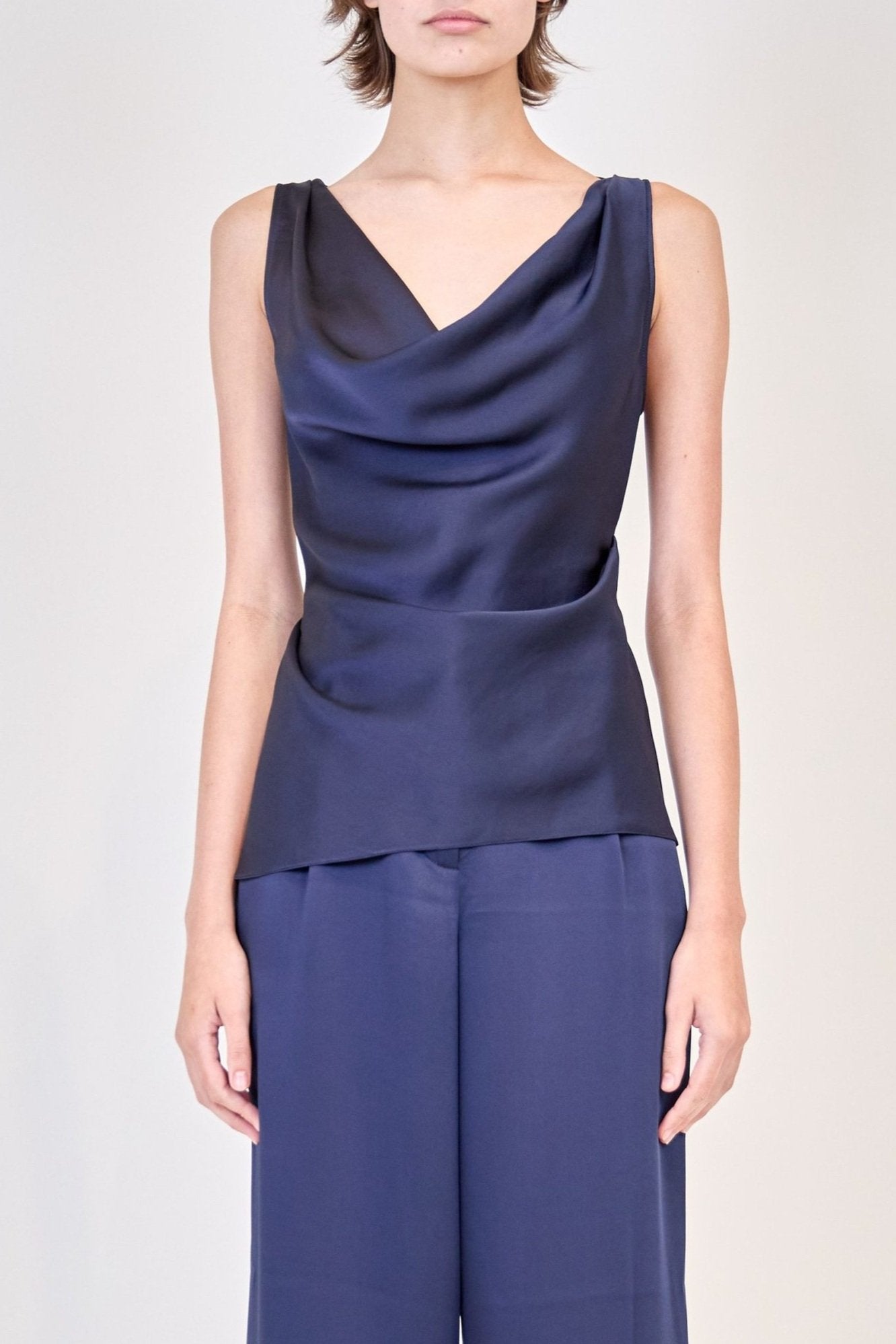 Simkhai Nubia Draped Woven Top