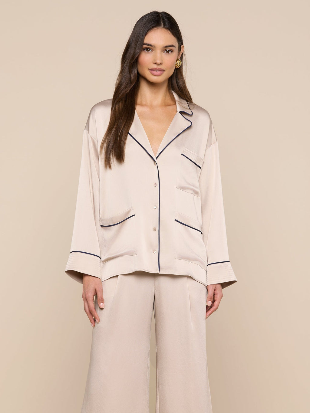 L’agence Mara Lapel Relaxed Blouse