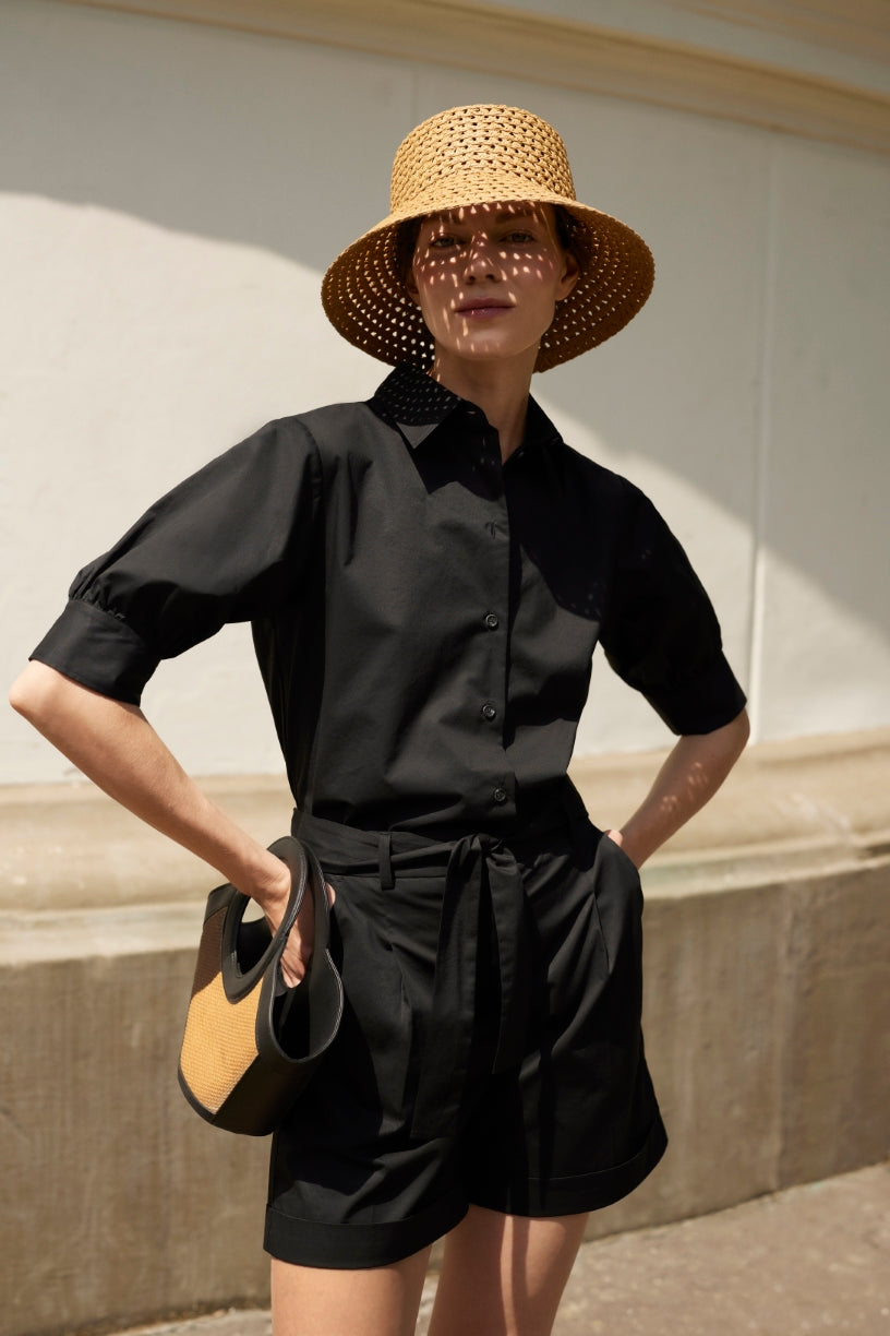 Emanou Zoe Shorts Black/Espresso