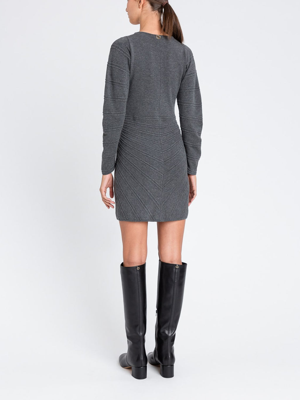 Robe en tricot côtelé Twinset