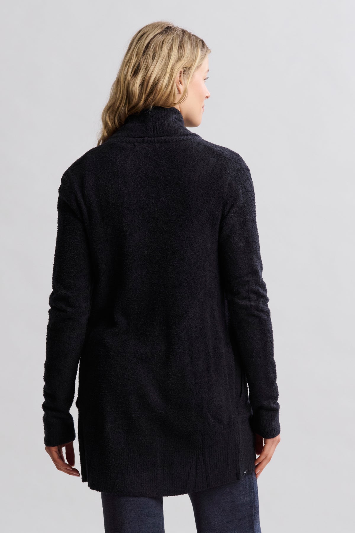Barefoot Dreams Cardigan circulaire pour femme Noir
