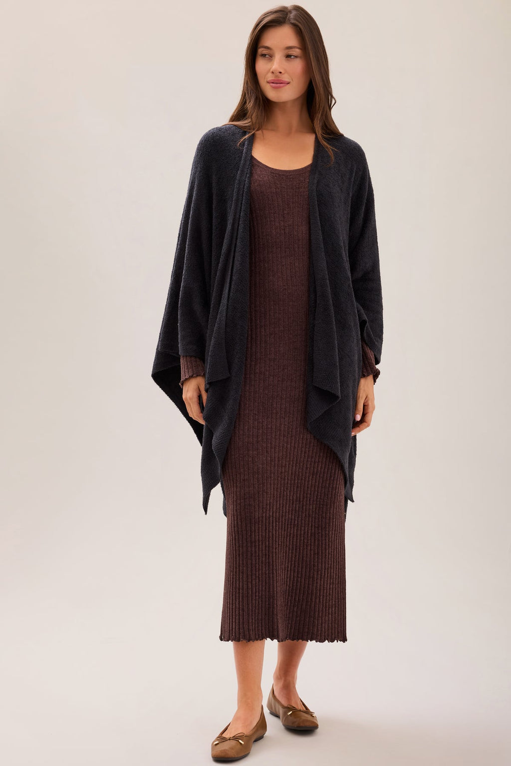 Barefoot Dreams Womens Light Weekend Wrap Black