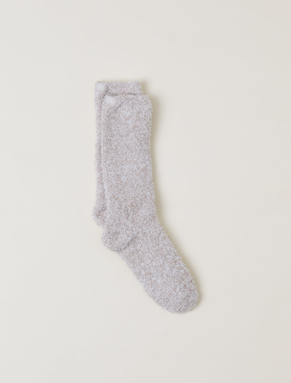 Barefoot Dreams Women's Cozychic Heathered Socks Stone/White