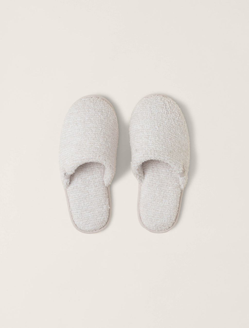Barefoot Dreams Women's Cozychic Unisex Slipper Stone/White