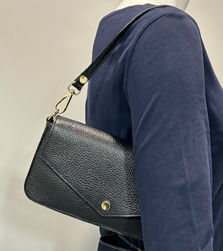 Sac en cuir noir
