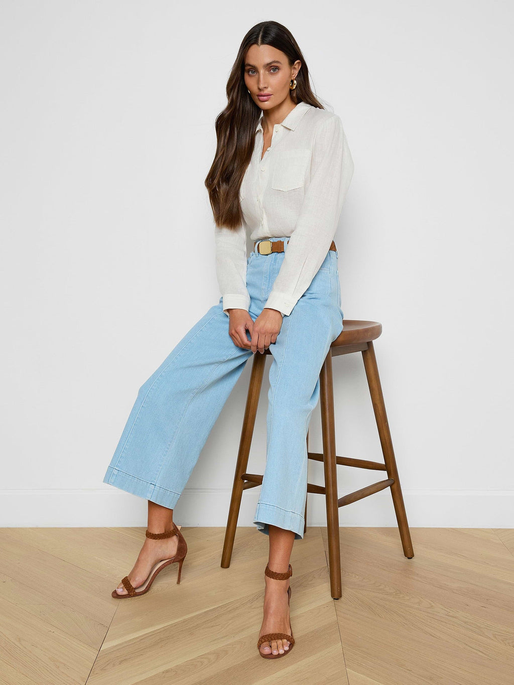 L'Agence Houston HR Crop Seam Wide Bayridge
