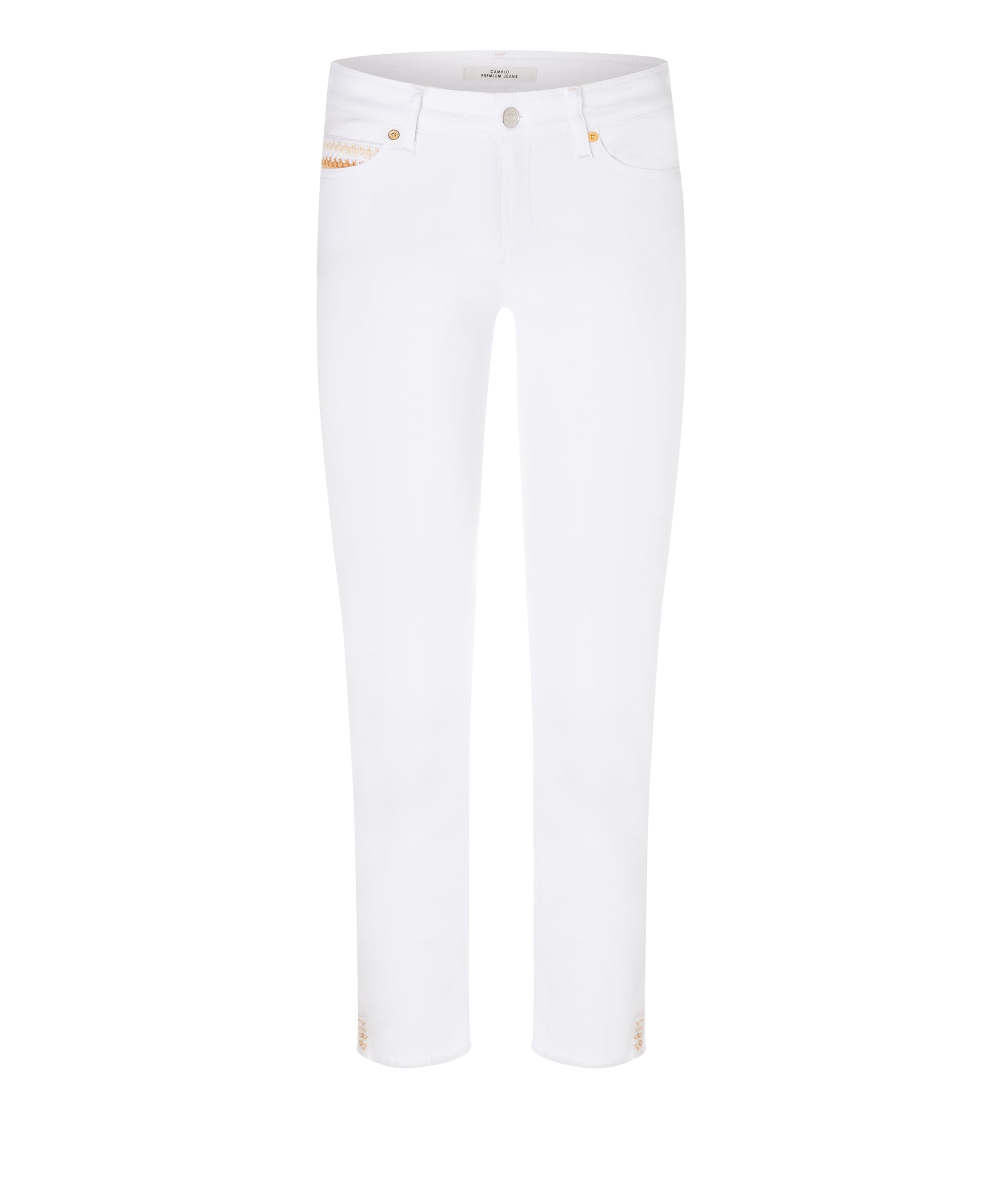 Cambio Piper Short Jean - White