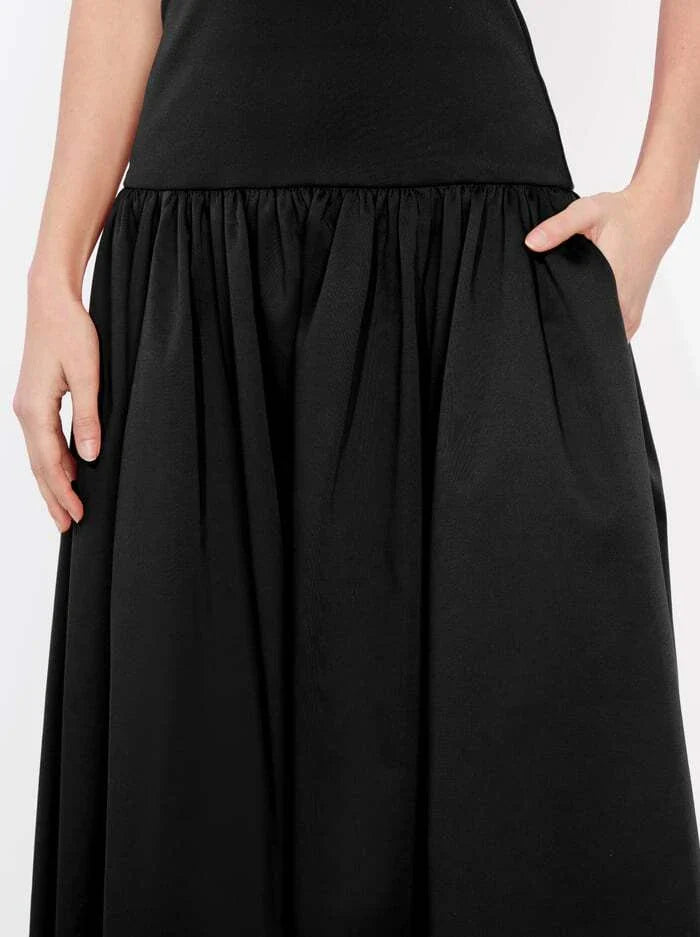 Alice & Olivia Oriana Drop Waist Midi Dress