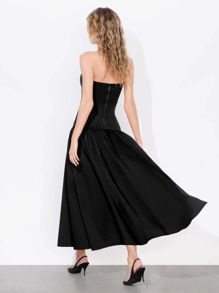 Alice & Olivia Oriana Drop Waist Midi Dress